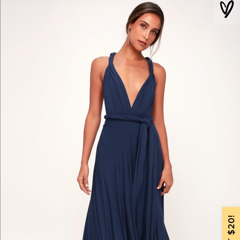 Lulus Tricks of the Trade Navy Maxi Dress